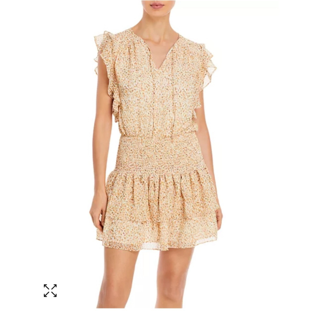 NWT Aqua Smocked Ruffle Mini Dress XS – Retail $98